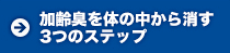 加齢臭を体の中から消す「３つのステップ」